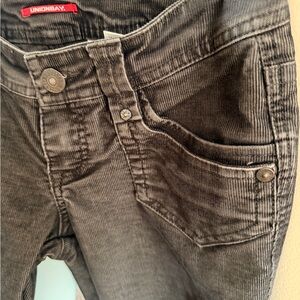 UNIONBAY Women's Dark Gray Corduroy Boot-Cut Pants